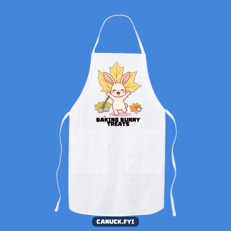 Funny Rabbit Maple Leaf Apron: Cook with a Spring in Your Step