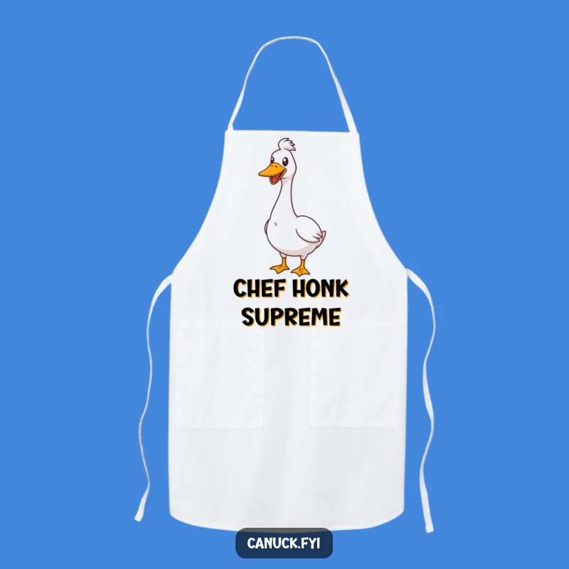 Funny Kitchen Apron: Goose Honks Cheerfully, Chef's Bold Gift