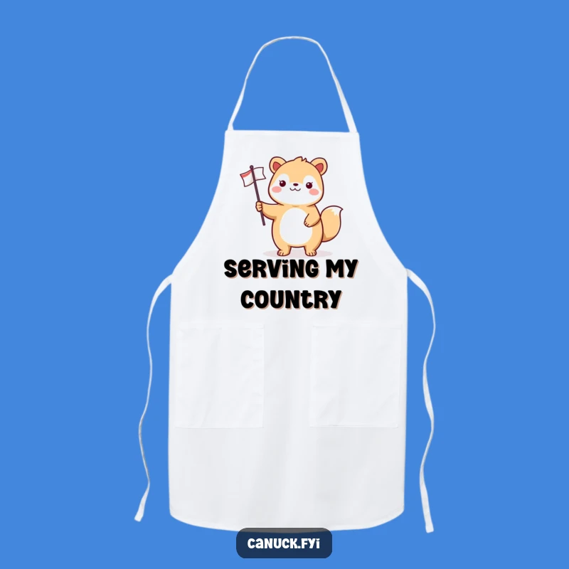 Funny Cheerful Animal Flag Apron - Patriotic Kitchen Fun - Great Funny Gift!