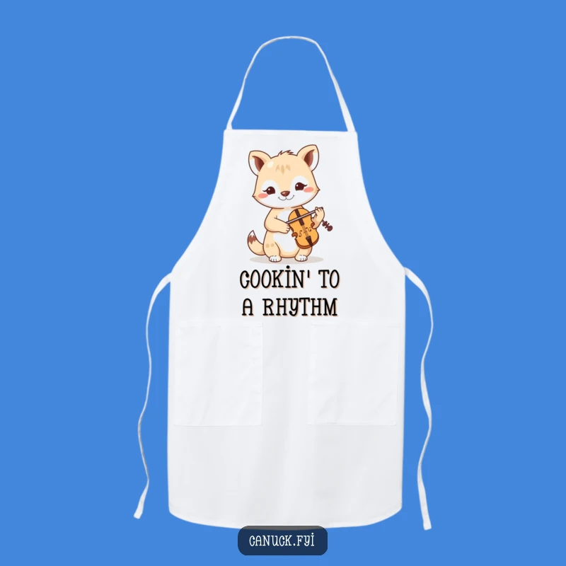 Funny Fiddle Animal Apron - Determined Musician Kitchen Gift