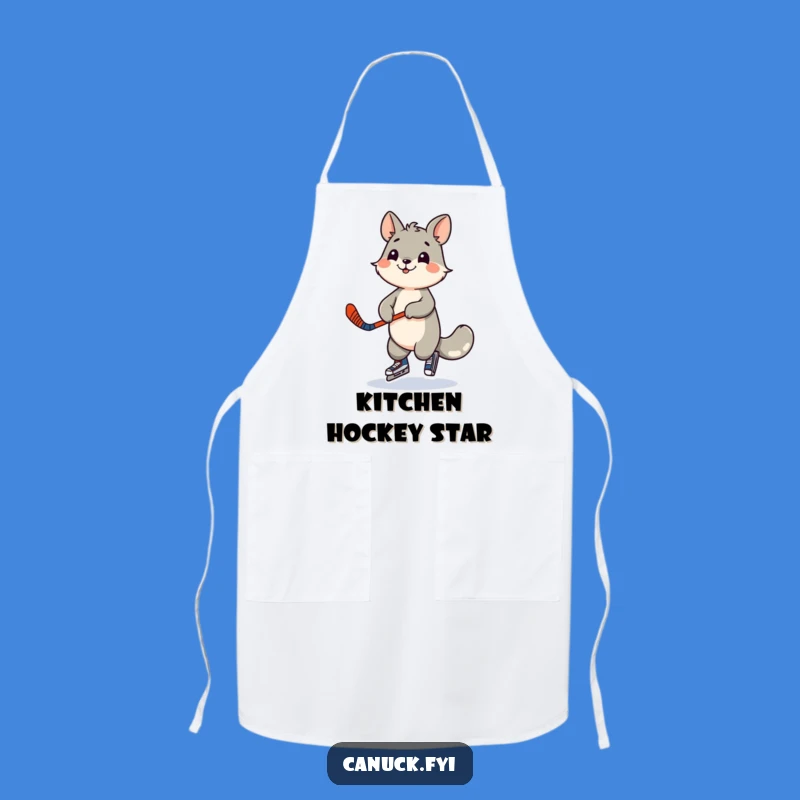 Funny Hockey Animal Dancer Apron - Playful Kitchen Stick