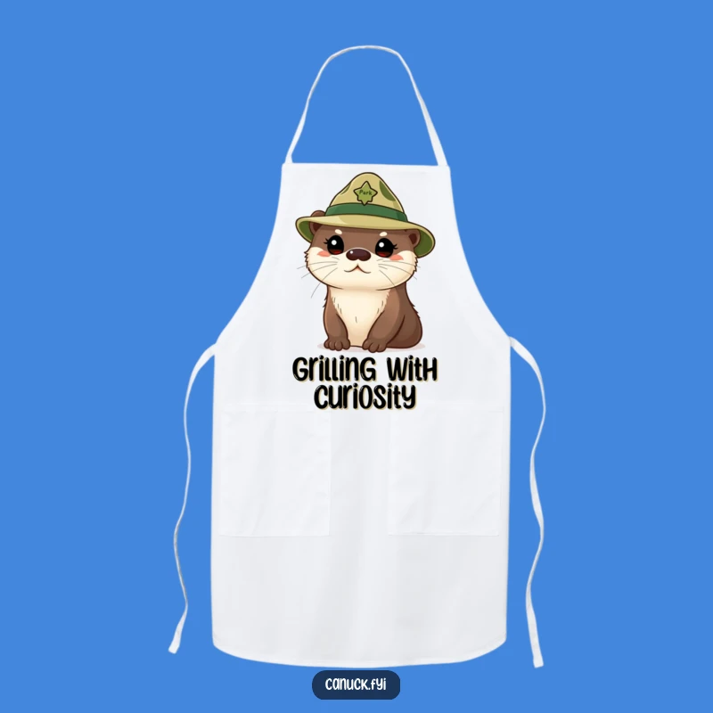 Funny Curious Otter Apron: Park Ranger Animal Kitchen Gift