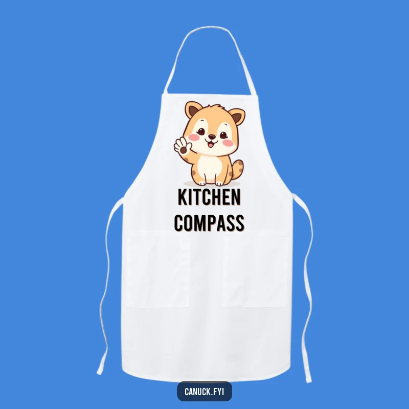 Funny North-Pointing Animal Apron: Hilarious Kitchen Greeting Gear Gift