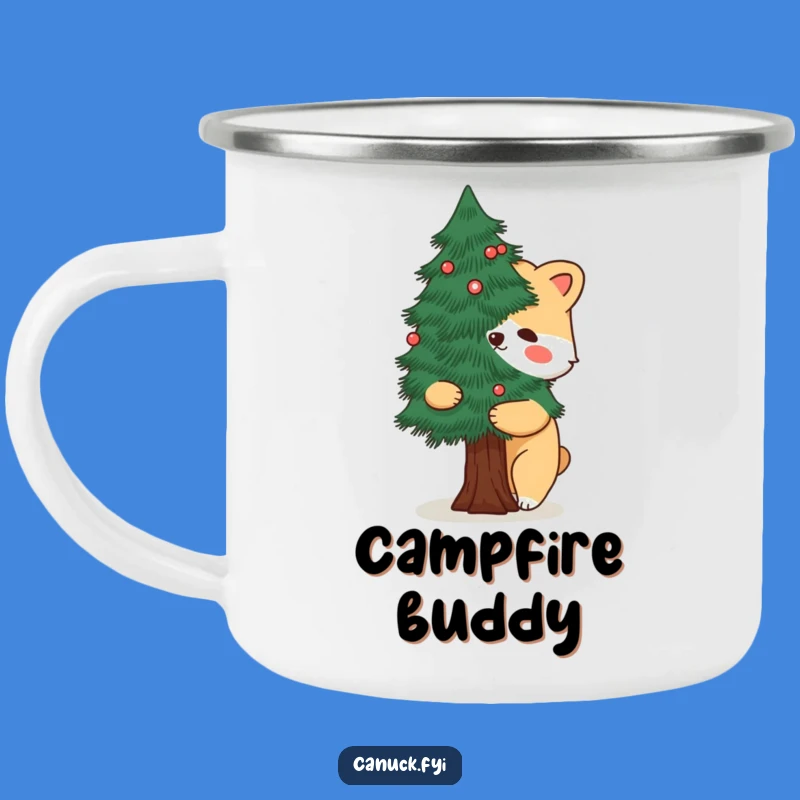 Funny Animal Hugging Tree Camping Mug: Hilarious Nature Drinkware Gift