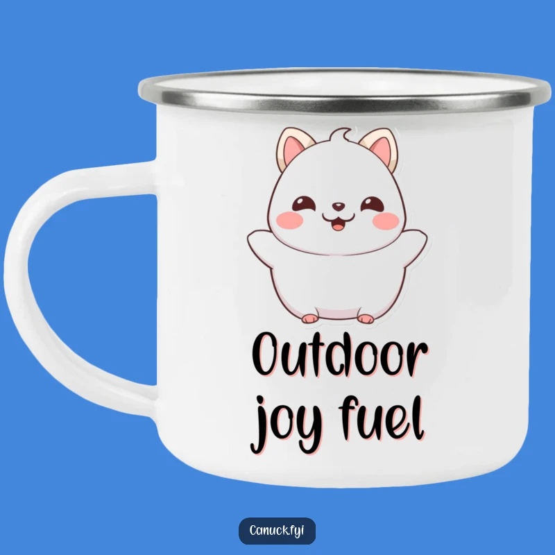 Funny Chubby Cat Camping Mug: Outdoor Pride & Happiness, Adventure Gift