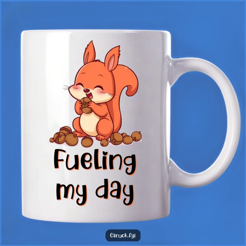 Funny Squirrel Acorn Mug: Excited Animal Stash, Humorous Nutty Gift