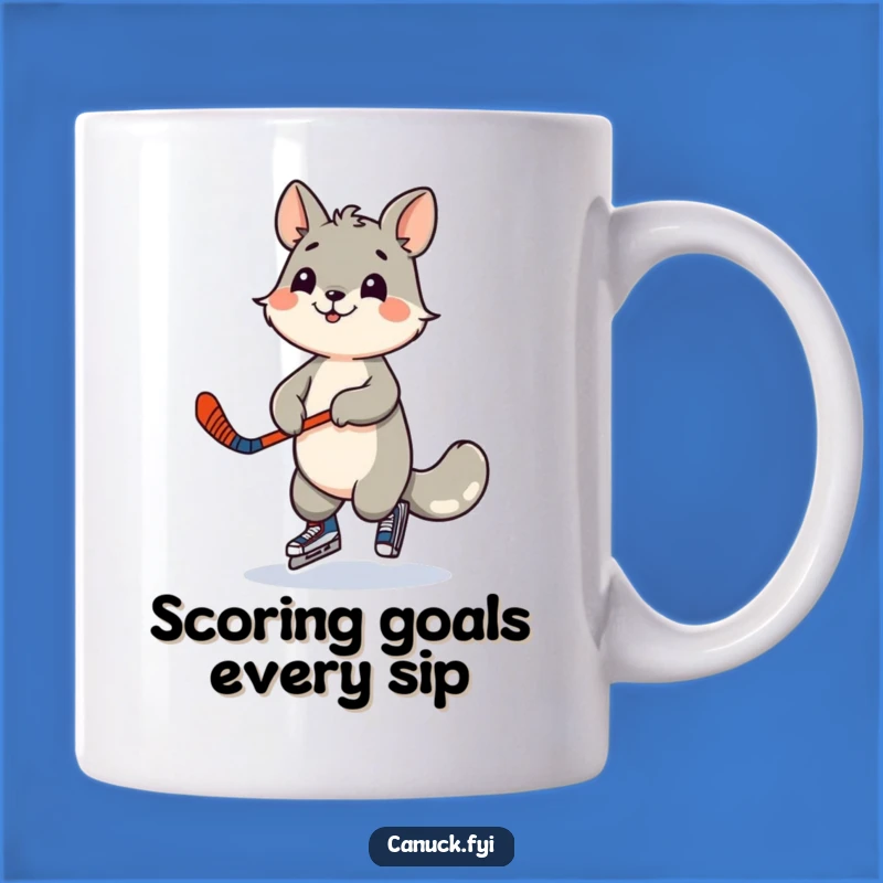 Funny Hockey Animal Dancer Mug - Playful Stick Gift