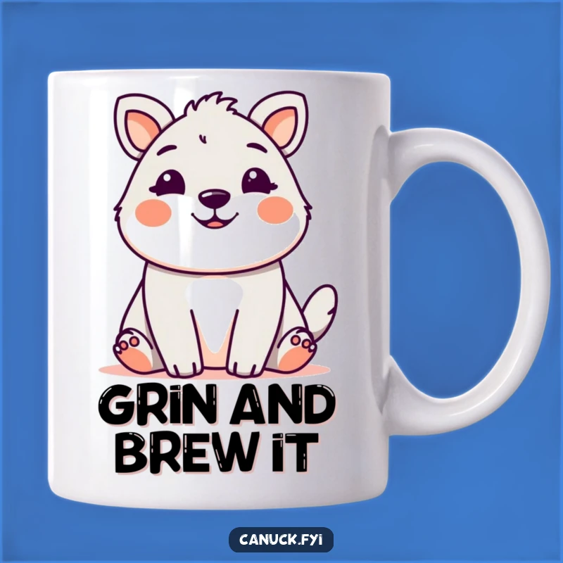 Funny Cute Animal Grin Mug: Spread Smiles with a Humorous Gift
