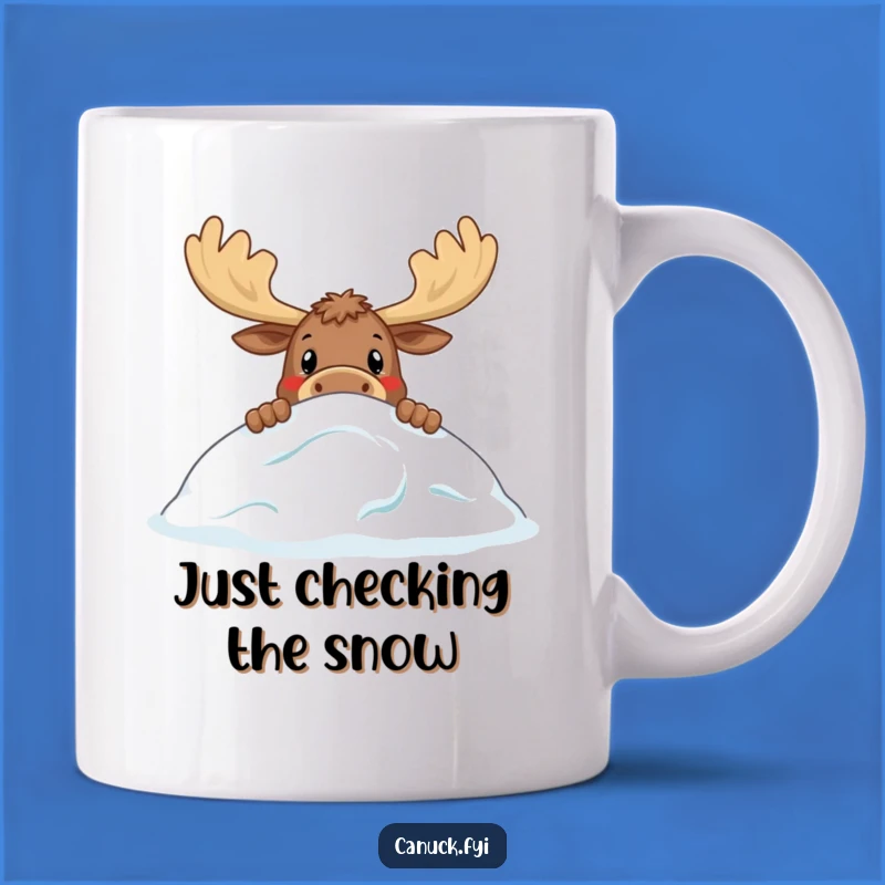 Funny Moose Snowdrift Mug - Hilarious Winter Wildlife Gift for Nature Lovers