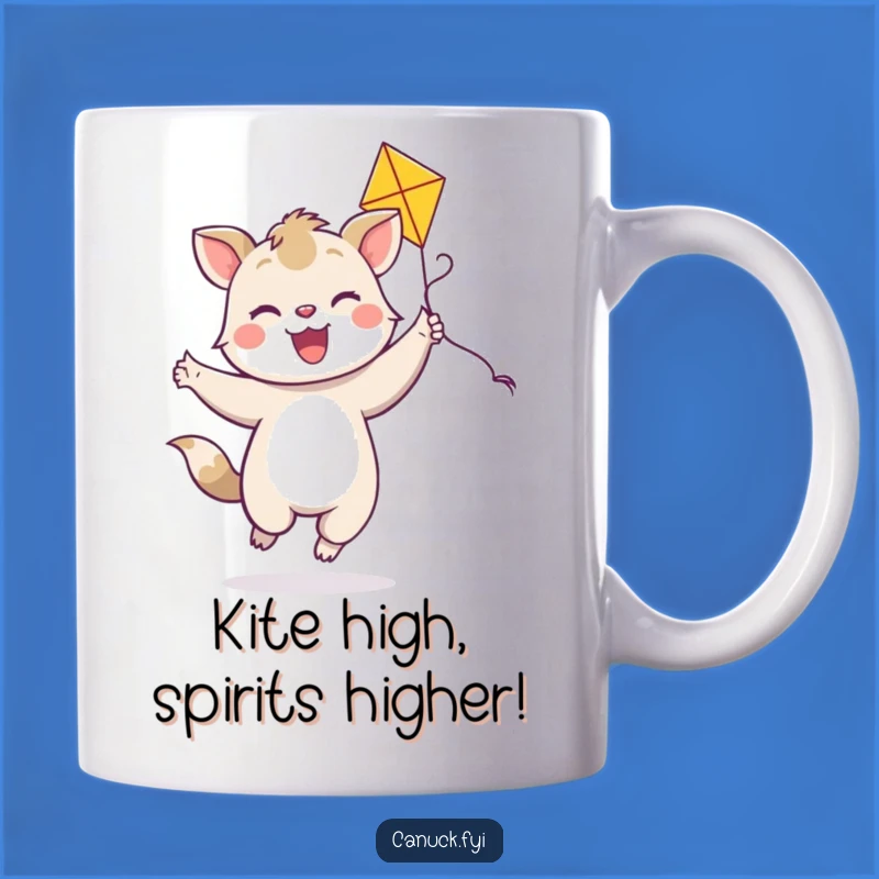 Funny Dancing Animal Kite Mug: Joyful Smile Design, Perfect Humorous Gift for Fun Lovers