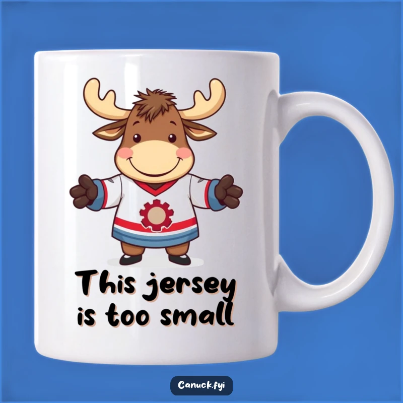 Funny Moose Hockey Jersey Mug - Hilarious Gift for Sports Fan