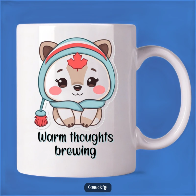 Funny Cozy Canadian Animal Toque Mug - Adorable Warm Winter Gift for Friends