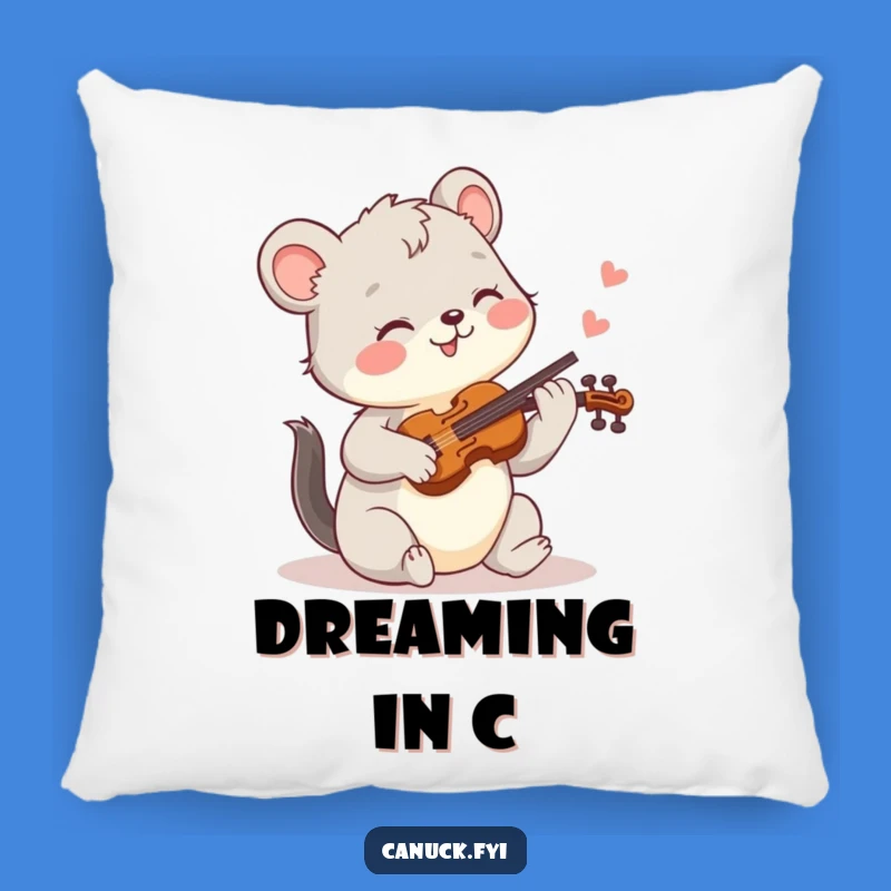 Funny Joyful Fiddle Animal Pillow: Cozy and Hilarious Music Decor Gift