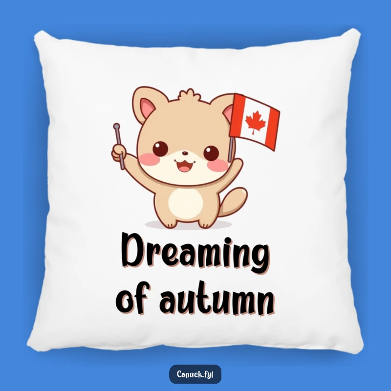 Funny Maple Leaf Flag Animal Pillow - Cuddle Up with Canadian Comfort