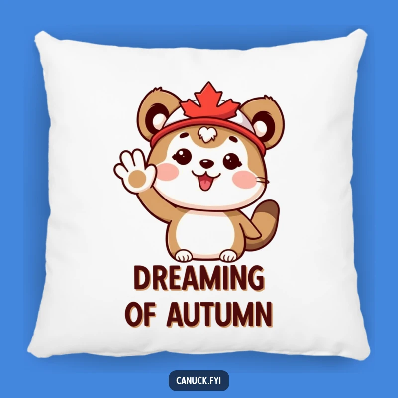 Funny Maple Leaf Animal Pillow: Cozy Comfort with an Enthusiastic Wave