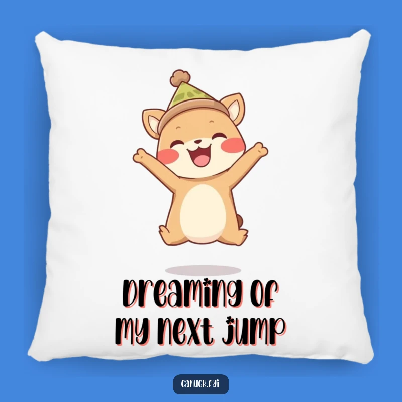 Funny Toque Animal Leap Pillow - Cozy & Joyful Accent