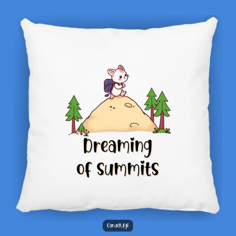 Funny Hiking Creature Pillow: Cozy and Hilarious Adventure Decor Gift