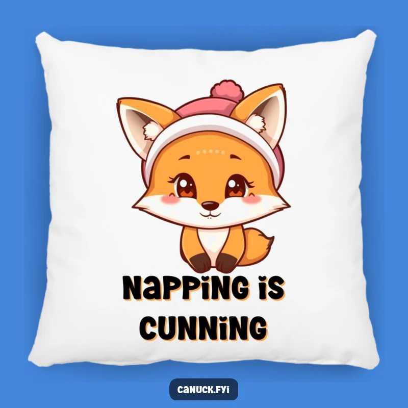Funny Fox Pillow: Cozy Tuque Fox - Winter Comfort Gift