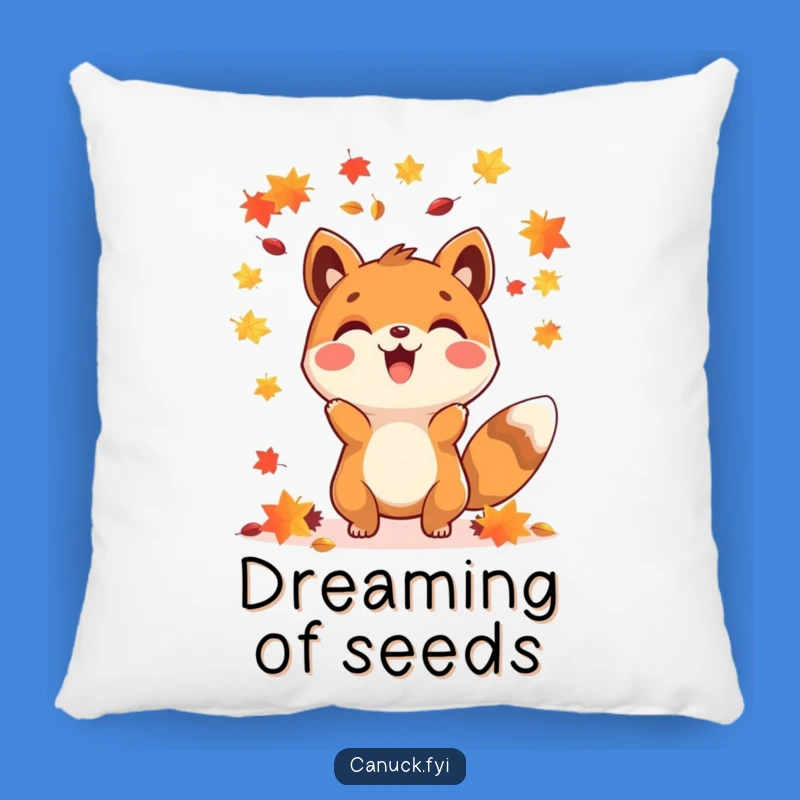 Funny Happy Animal Maple Seed Pillow - Cozy Fall Comfort