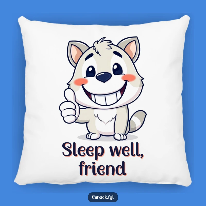 Funny Mascot Pillow - Happy Grin Thumbs Up, Cozy & Cheerful Gift