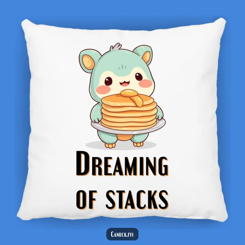 Funny Pancake Creature Pillow: Snuggle Up with a Smiling Breakfast Friend!