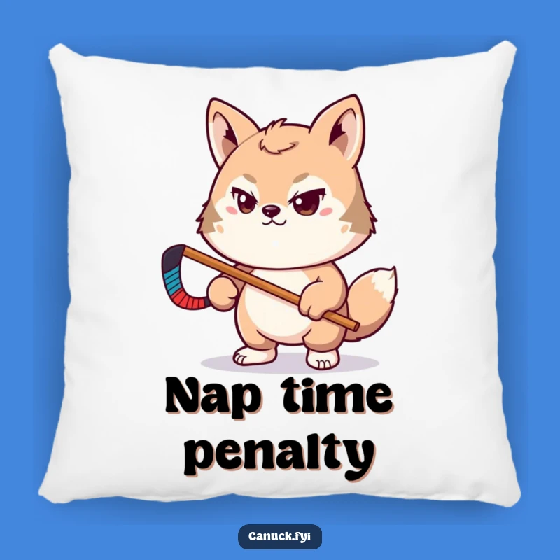 Funny Hockey Pillow - Determined Animal Pal, Cozy Comfort Gift