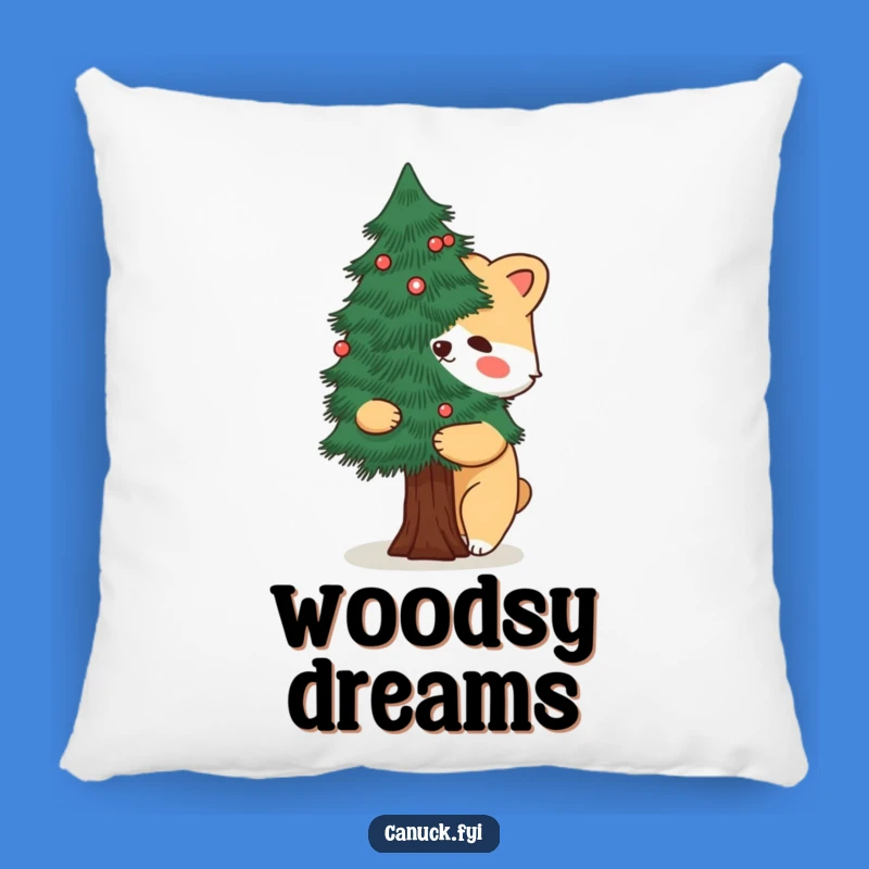 Funny Animal Hugging Tree Pillow: Cozy and Hilarious Nature Decor Gift