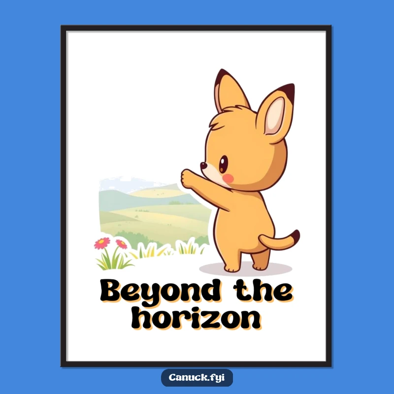 Funny Animal Pointing Digital Art - Instant Wanderlust Decor