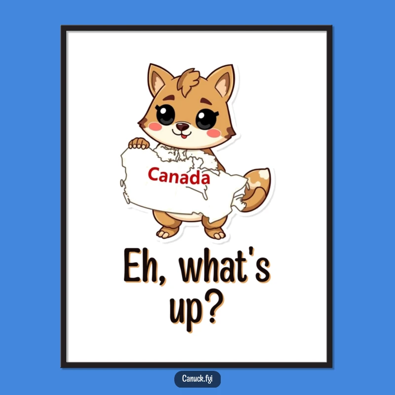 Funny Digital Art: Canada Map Animal - Instant Canadian Pride Decor