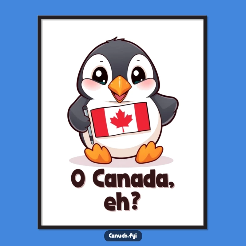 Funny Puffin Digital Art: Playful Canadian Bird Download - Humorous Gift