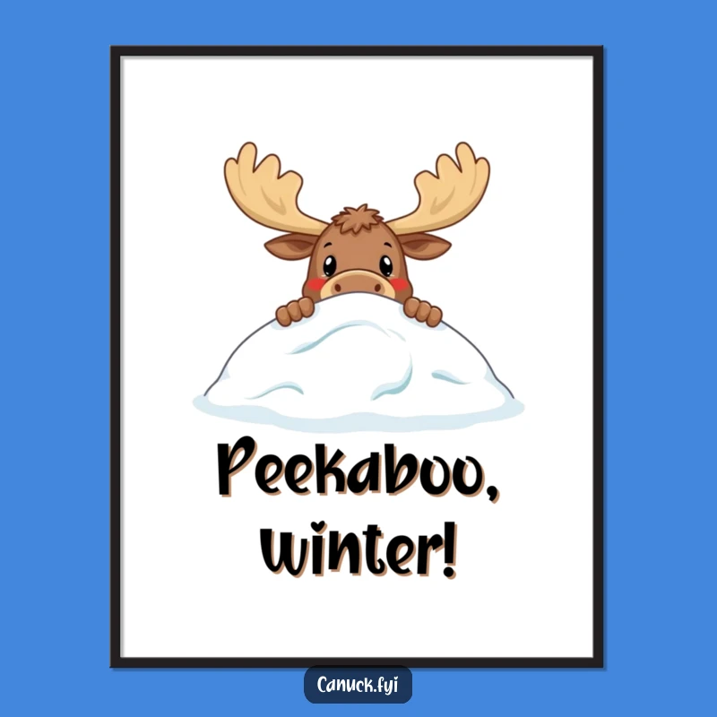 Funny Moose Digital Art Print - Hilarious Wildlife Decor Instant Download Gift