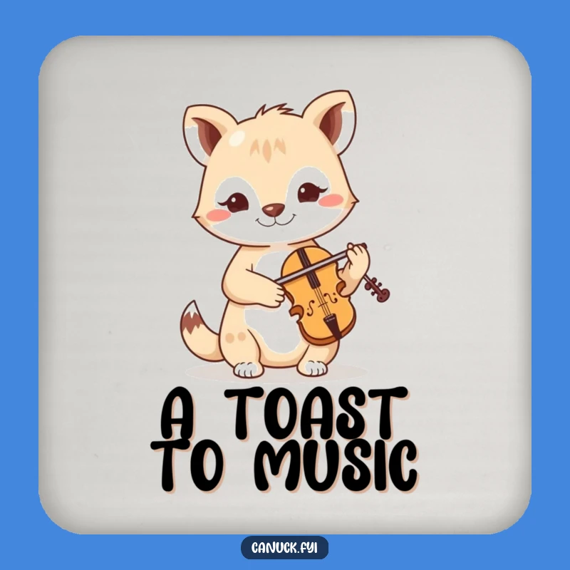 Funny Fiddle Animal Coaster - Determined Musician Drink Protector Gift
