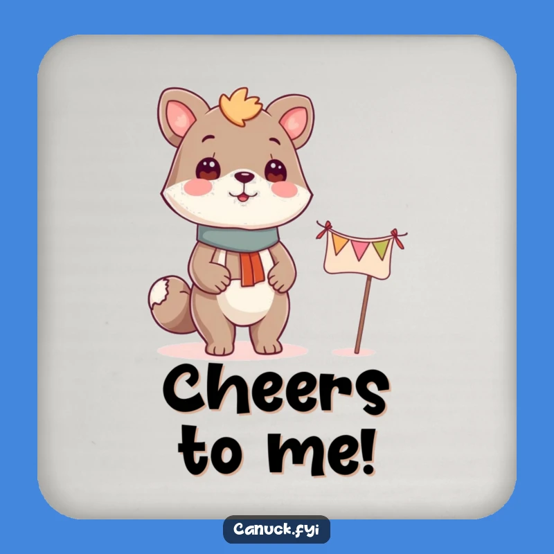 Funny Proud Animal Banner Coasters - Protect Surfaces in Style