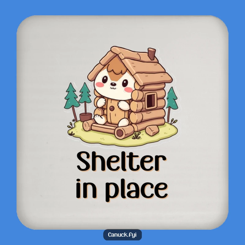 Funny Animal Coaster: Protect Surfaces with Hilarious Log Cabin Builder Art