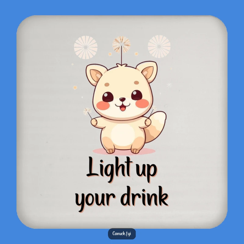 Funny Animal Fireworks Coaster - Cheerful Celebration Decor