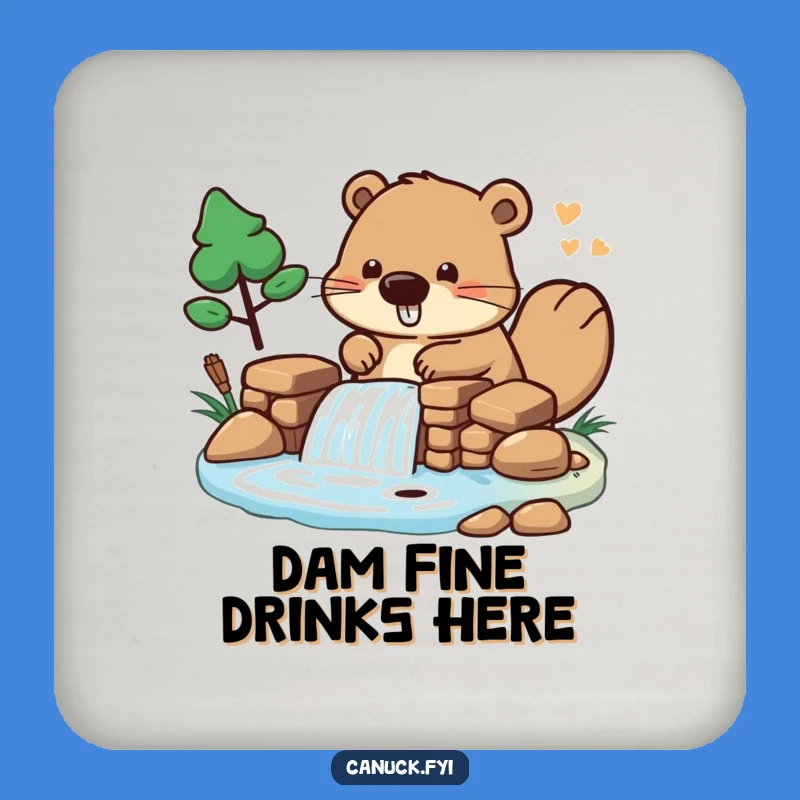Funny Beaver Dam Builder Coaster: Protect Surfaces with Playful Prowess!