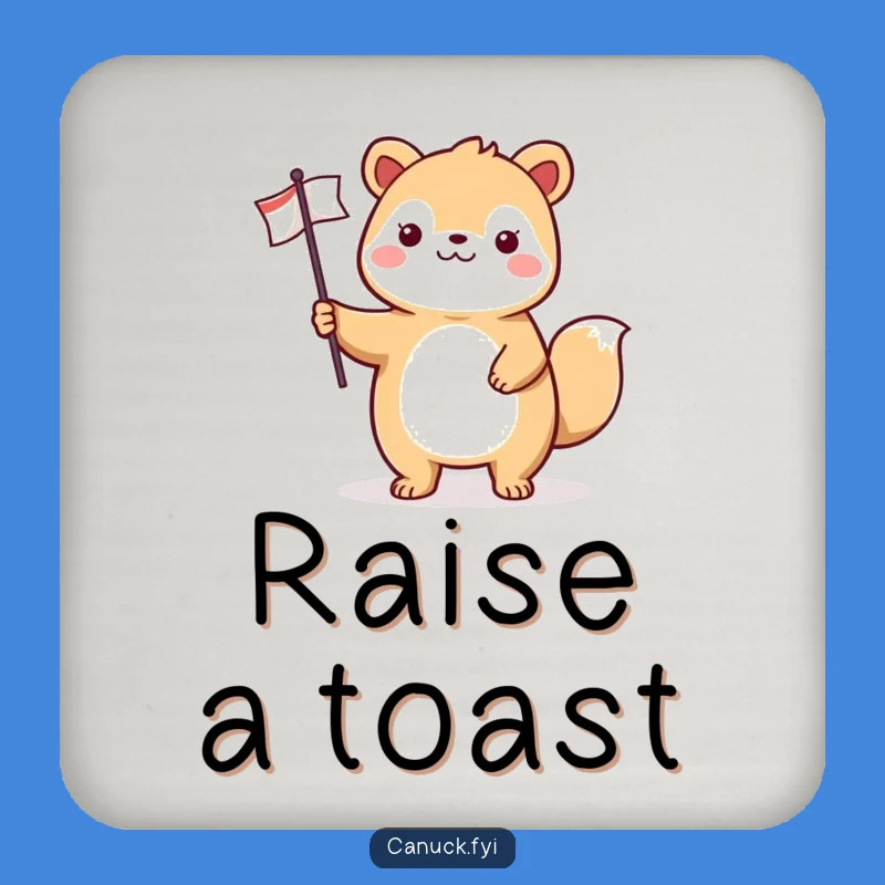 Funny Cheerful Animal Flag Coaster - Protect Surfaces with Patriotism - Cute Funny Gift