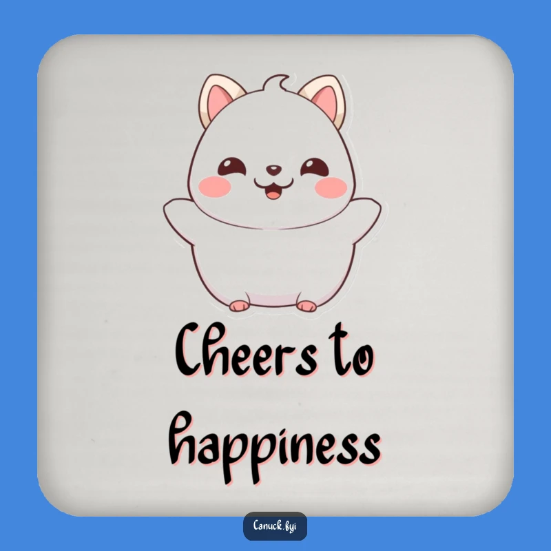 Funny Chubby Cat Coaster: Protect Surfaces with Pride & Happiness