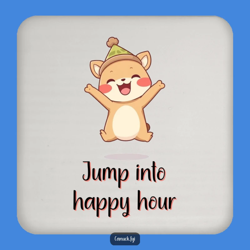 Funny Happy Animal Toque Leap Coaster - Joyful Drink Protection