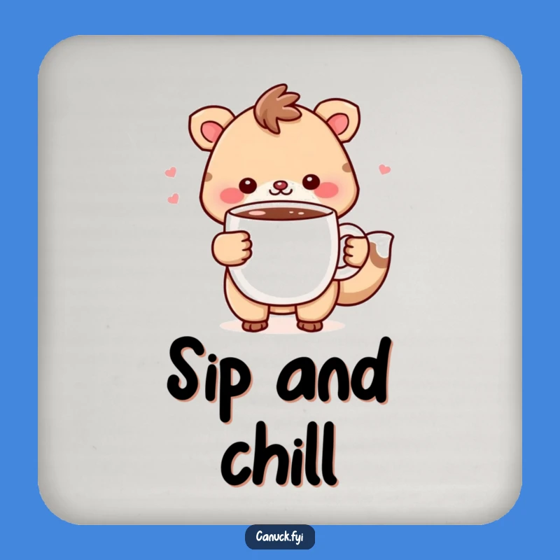 Funny Animal Hot Chocolate Coaster: Protect Surfaces with Cozy Art