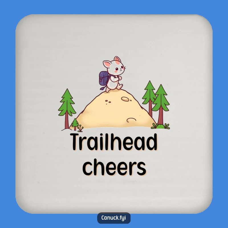 Funny Hiking Creature Coaster: Hilarious Adventure Table Protection Gift