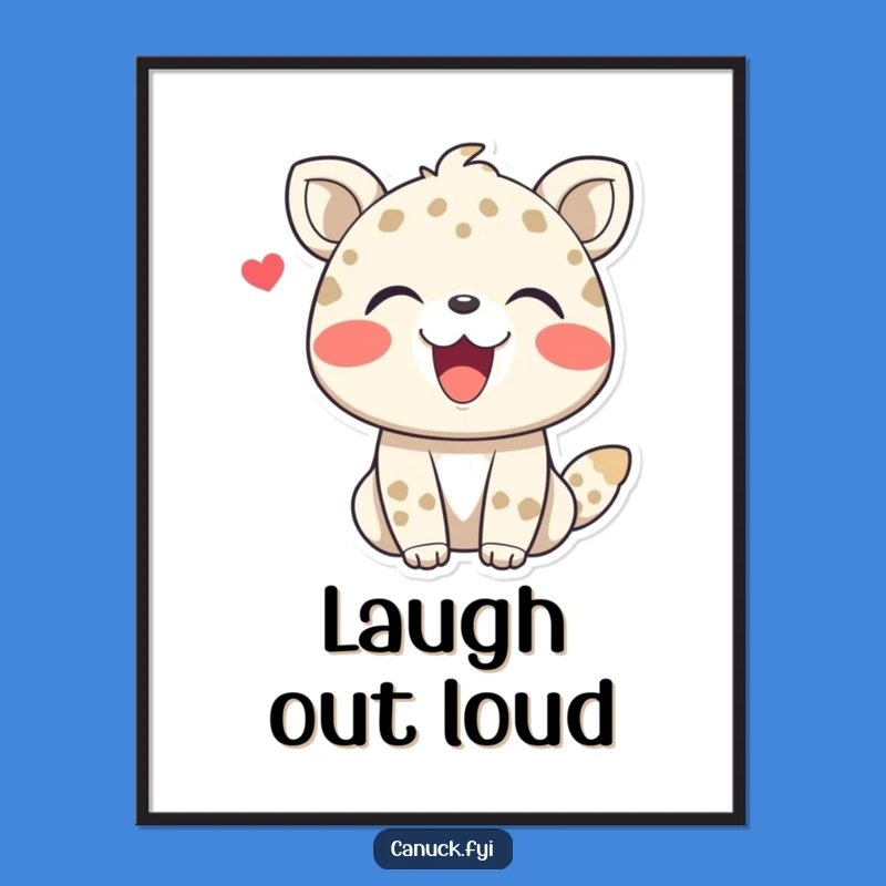 Funny Animal Laughing Poster - Joyful & Vibrant Wall Art