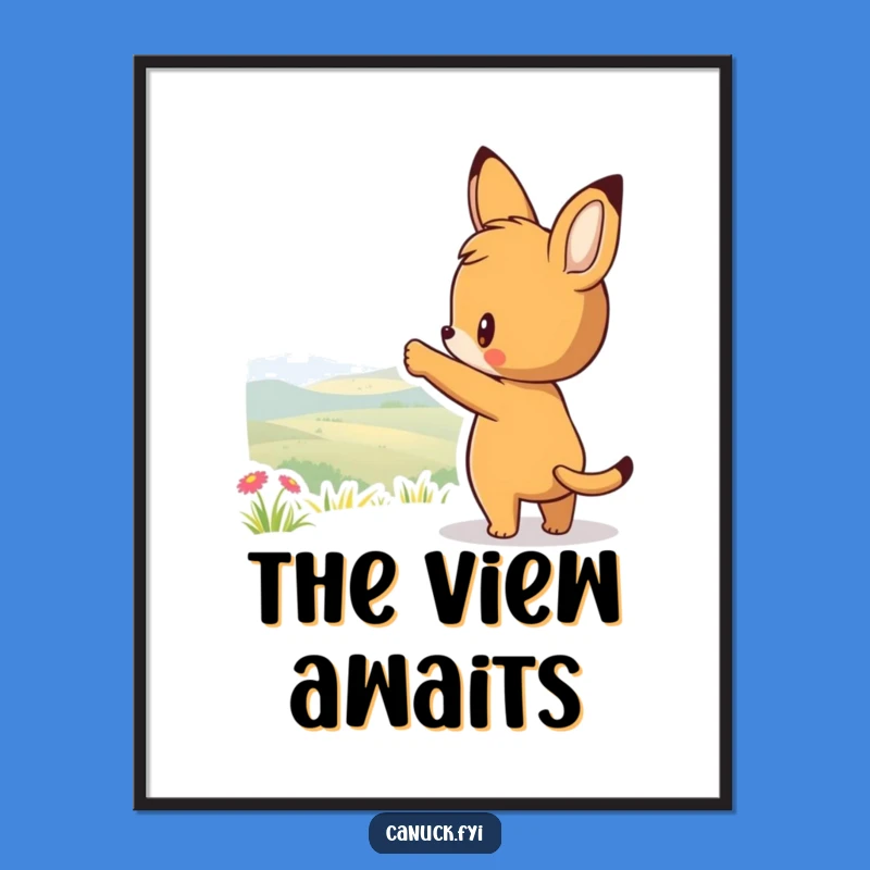 Funny Animal Pointing Poster - Scenic & Inspiring Wall Art