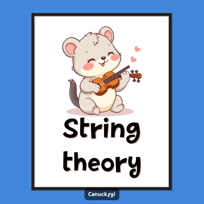Funny Joyful Fiddle Animal Poster: Hilarious Music Wall Art Gift
