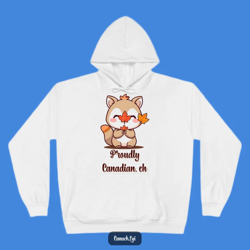 Cozy Maple Leaf Hoodie: Funny Animal Character, Warm Canada Gift