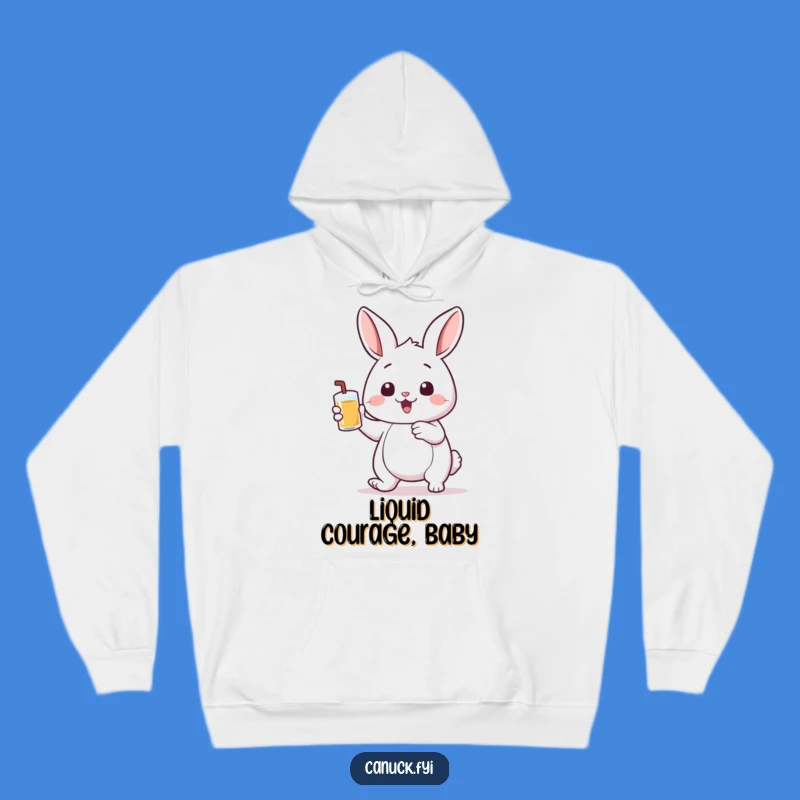 Funny Bouncing Rabbit Hoodie - Cozy & Hilarious Thirsty Friend Apparel Gift