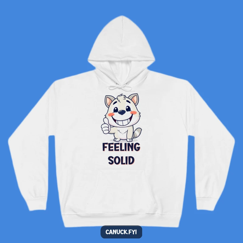 Funny Mascot Hoodie - Happy Grin Thumbs Up, Cozy Comfort Gift