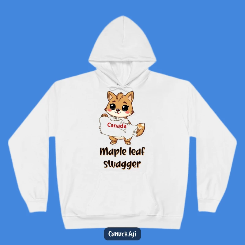 Funny Canadian Adventure Hoodie: Confident Animal Map - Cozy Travel Gift