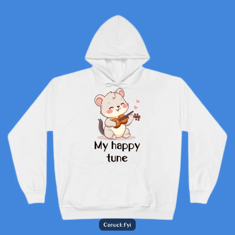 Funny Joyful Fiddle Animal Hoodie: Cozy and Hilarious Music Wear Gift