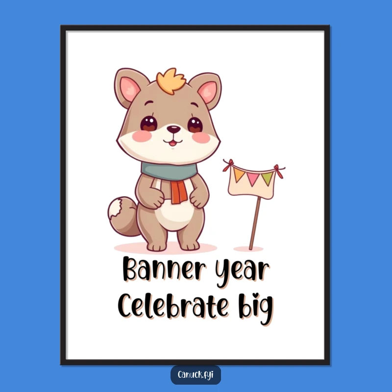 Free Printable Proud Banner Art: Funny Animal Decor Downloadable Gift